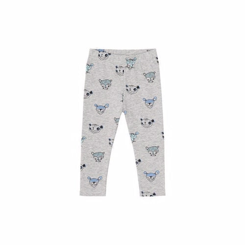 Soft Gallery Baby Paula Leggings - Neppy Grey Melange, AOP Zoo