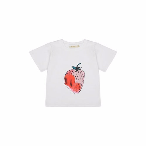 Soft Gallery Dominique T-shirt - White, Fraise