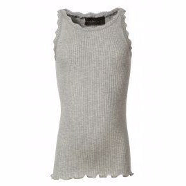 Rosemunde silke Top For Girls Grey, blonde top, silke top, bluse, bomuld og silke