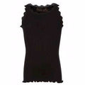 Rosemunde silke top til børn, kids, sort, silke bluse