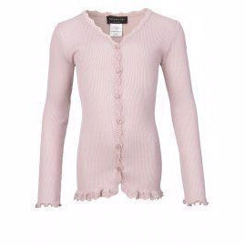Rosemunde Soft cardigan with lace for girls PINK "Solskadet"