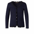 Rosemunde SOFT CARDIGAN WITH LACE BlÃ…â€™/sort WITH STRIPES