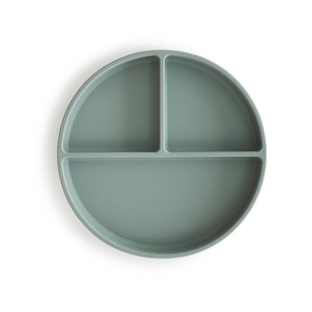 Mushie Silicone Plate, silikone tallerken, 3 delt tallerken, børne tallerken
