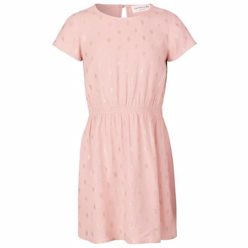 Rosemunde kjole rose med guld print