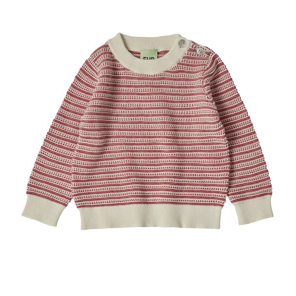 Fub - Baby Structure Blouse - ecru/crimson red