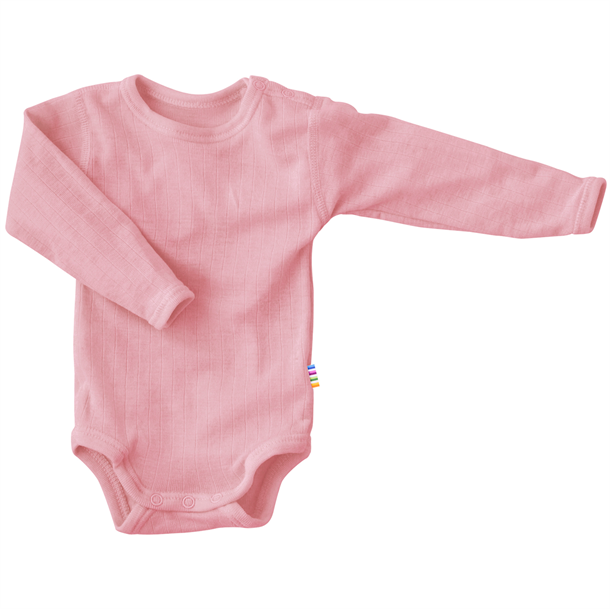 Joha Wool, Body ls Basic, Light Grey Melange, bodystocking, Joha - Langærmet Body (uld) - rose