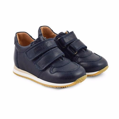 Pompom sneakers , overgangssko, kondisko, børnesko, velcro sko, velkrosko, lædersko