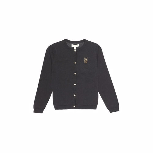 Soft gallery - carrie cardigan // jet black, sort, black, cardigan, bluse, trøje, basic, basis, basistøj, bluse, unisex, kønsneutral, ugle