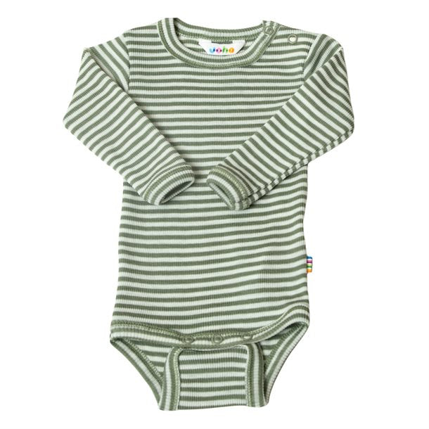 Joha - Body i uld & Silke//striber Rød, sommeruld, uld/silke, uld og silke