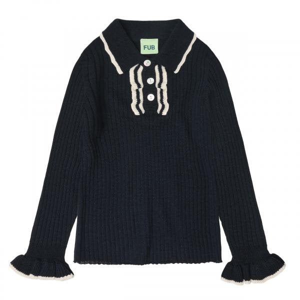 Fub - Frill Polo - dark navy