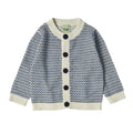 Fub - Baby Structure Cardigan - ecru/dark navy/azure