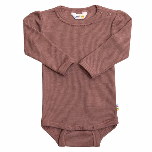Joha, Uld/Silke Body,Joha, Uld/Silke Body Gl. rosa m lange ærmer