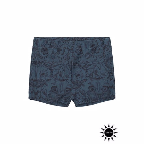 Soft Gallery Don Swim Trunk - Orion Blue AOP Owl, drenge badebukser med ugler, svømme, sommerferie bukser