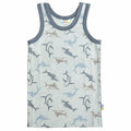 Joha undertrøje 96% økologisk bambus, Joha  Bambus Undertrøje Blå med hajer dreng, 71143-312-3190