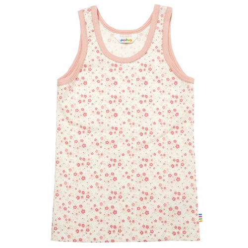 undertrøje, undertøj , pigeundertrøje, bluse uden ærmer, blomster bluse