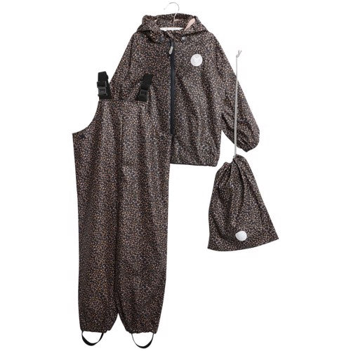 Wheat - rainwear charlie // greyblue flowers, regntøj, regnsæt, regntøjssæt, regn,