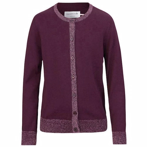 Cardigan, Bluse, Pigetøj, Pigetrøje, Glimmer, Plum, Bourgogne, Efterårsfarver, Blommefarve, Strik