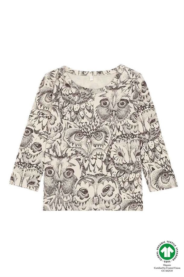 Soft Gallery - Baby Bella T-shirt - NOOS - Cream, AOP Owl