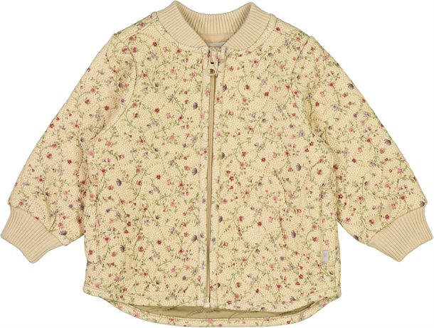 Wheat - Thermo Jacket Loui // caramel dot, termojakke, thermojakke, thermotøj, termotøj, termo, thermo, jakke, pigejakke, buttercups, Wheat - Termo jakke Baby Loui//Flower vine