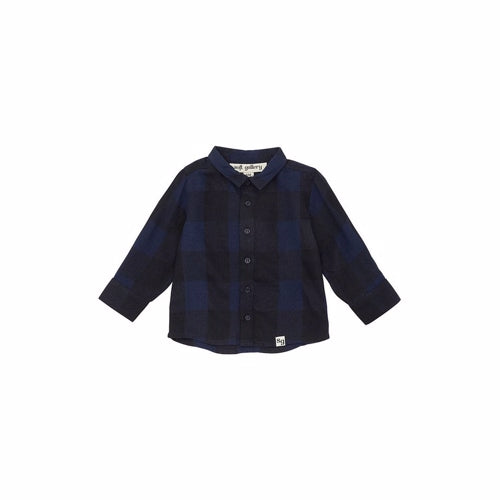 Soft Gallery Baby Severin Shirt - blues overdye, SG319-486-000, skjorte, skovmand, ternet, bluse, baby