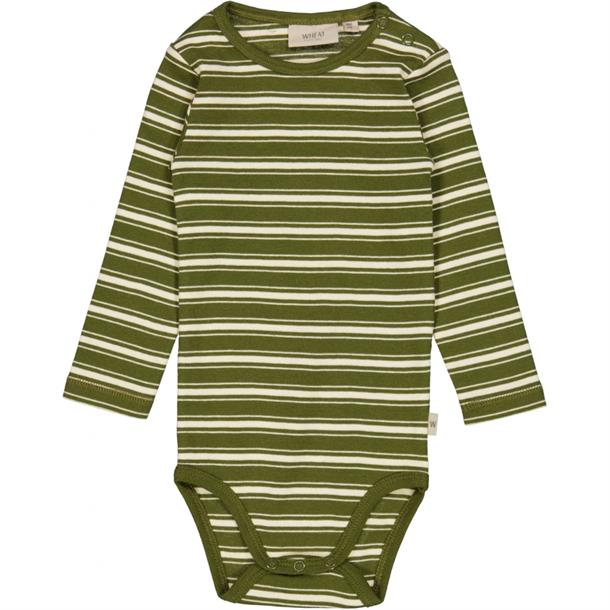 Wheat - body plain // almond, body, bodystocking, sparkedragt, babytøj, dreng, nyfødt