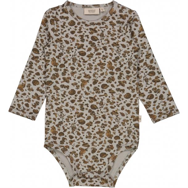 Wheat - jersey body // eggshell frogs, body, bodystocking, sparkedragt, babytøj, dreng, pige, nyfødt