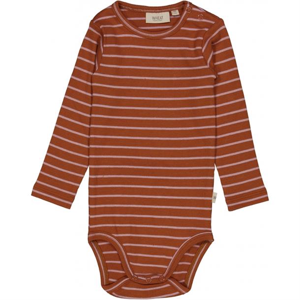 Wheat - body rib // blue melange, body, bodystocking, sparkedragt, babytøj, dreng, nyfødt, pige, babytøj