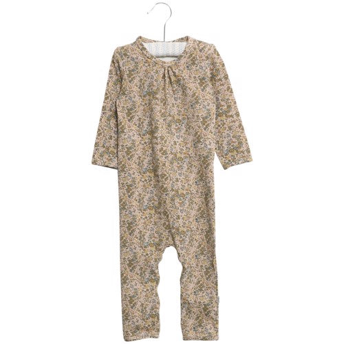 Wheat - Jumpsuit Gatherings fawn flowers heldragt nattøj