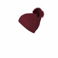 MP Chunky Beanie med pompom, Wine Red