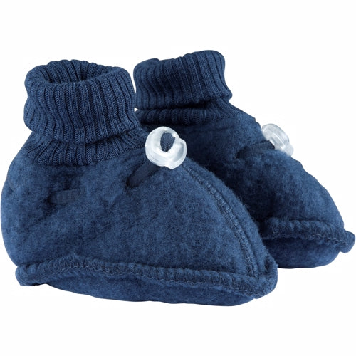 Mikkline Blå Booties, futter, Merino uld sko, baby sko, sovesko