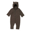 Huttelihut - ALLIE babydragt i uld fleece - M. Brown, Huttelithut dragt, babydragt, Huttelihutdragt, dragt m. bjørneører, ALLIE
