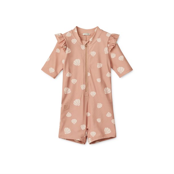 Liewood - Amel Printed Swim Jumpsuit - Shell / Pale tuscany