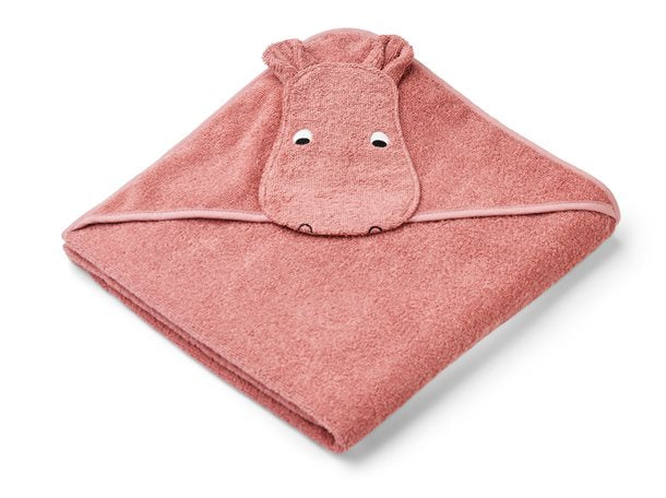Liewood - Augusta Hooded Towel Hippo, liewood håndklæde, babyhåndklæde, baby, frotte håndklæde, hættehåndklæde, bad,Liewood - Albert hættehåndklæde Kanin grå, dusty mint, LW14760-1177 Augusta