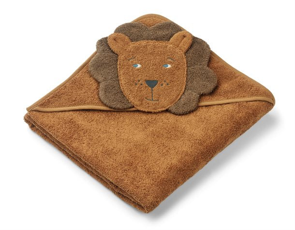 Liewood - Augusta Hooded Towel Hippo, liewood håndklæde, babyhåndklæde, baby, frotte håndklæde, hættehåndklæde, bad,Liewood - Albert hættehåndklæde Kanin grå, dusty mint, LW14760-5090, Augusta