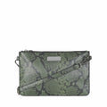 Rosemunde, lille, taske, clutch, skuldertaske, kuverttaske, sort, taske, Veganertaske, veganbag, vegan, veganer, håndtaske, kunstlæder, faux, Vintage powder, COLOUR: BLACK GREEN PYTHON PRINT
STYLE NO.: B0204-9361