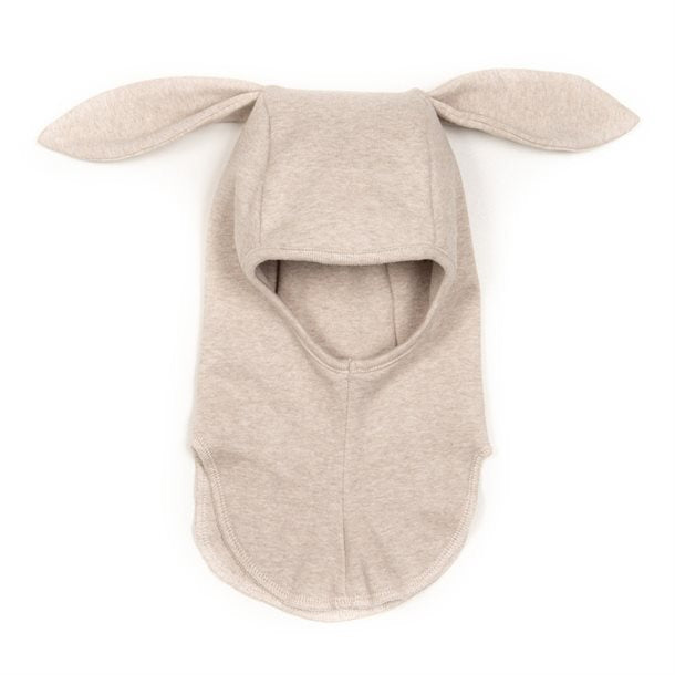 Huttelithut, elefanthue, hue, drengehue, pige hue, hue med kaninører, balaclava, huttelihut babybun elefanthue m/kanin ører camel, pigehue, brun, beige, beige melange, kaninører, babybun, huttelihut babybun elefanthue bomuld kaninører camel, Huttelihut - BabyBun Elefanthue w/rabbit ears i bomuld // camel.
