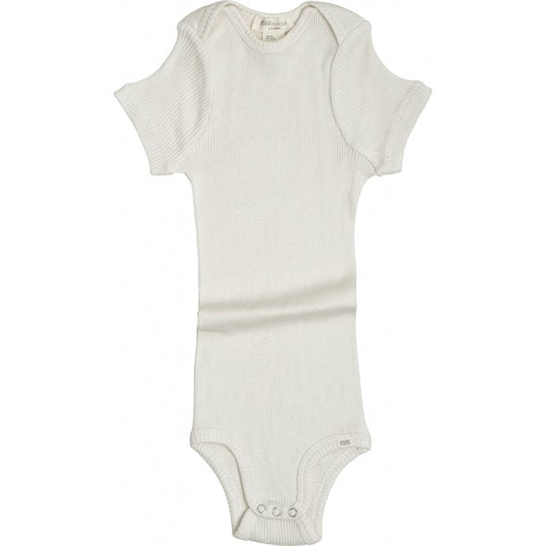 Minimalisma Silke - Cream, Amber, body, basisbody, babybody, capsule wardrobe baby, brun, amber, kortærmet body, korte ærmer