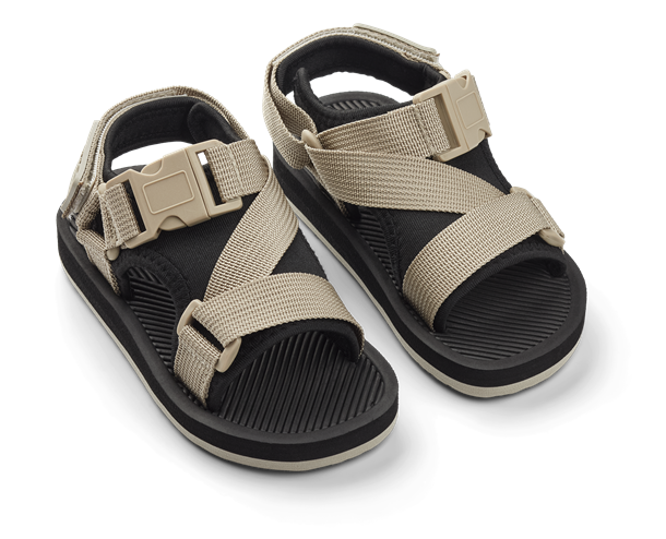 Liewood Bre Sandals , Liewood Bre Sandals - Glitter multi silver, Liewood - Blumer sandaler//Panda stone grey