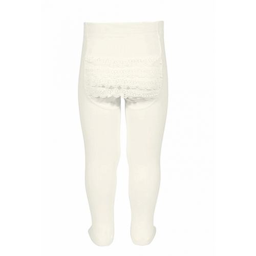 CONDOR Strømpebukser m. blonder bagpå - Col 303 Cava