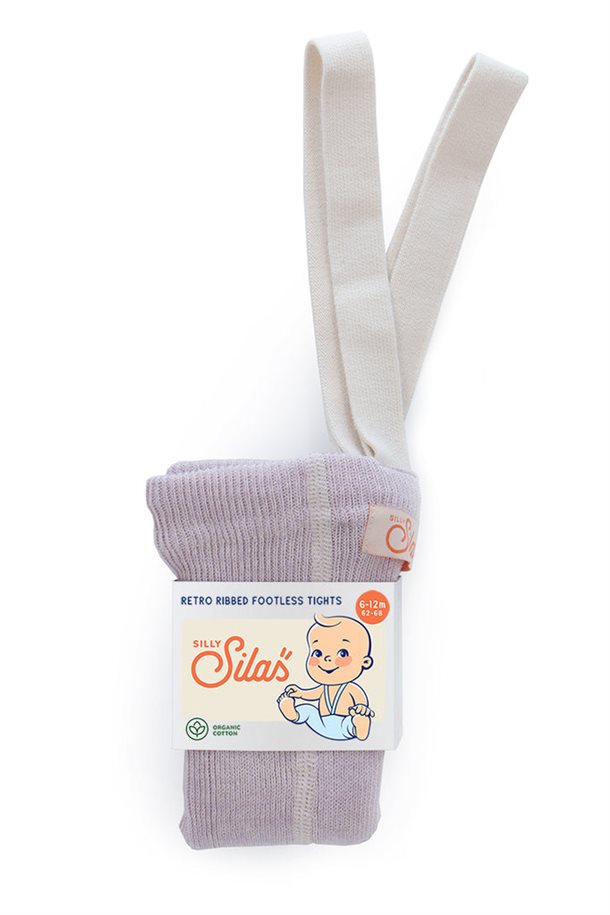 Silly Silas Strømpebukser med seler,footless tights,  Creamy Lavender