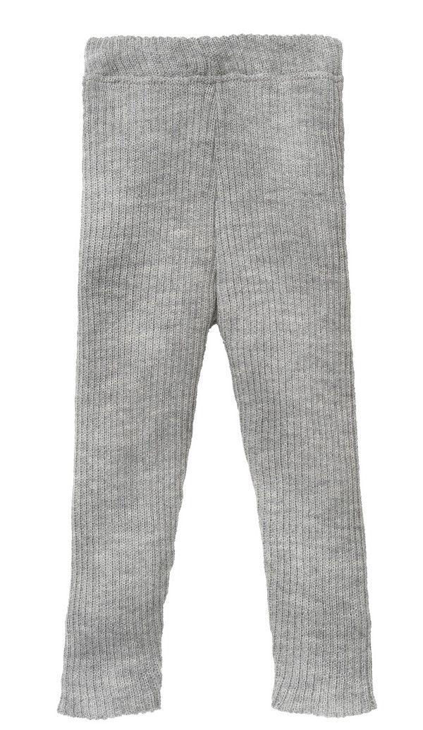 Disana,Leggings, økologi, basisgarderobe, børnestrik, børnetøj, varm, varme, Uld Leggings,Grey