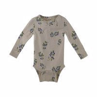 Petit Piao - body LS printed // blueberry, body, bodystocking, sparkedragt, baby, babytøj