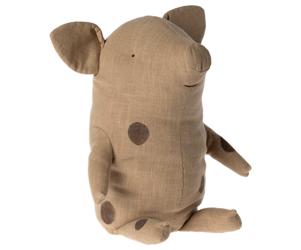 Maileg - Trøffelgris, Stor - Lys umber