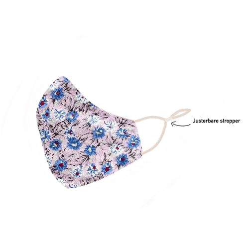 Bow´s by Stær stof mundbind//blomst lilla+ 1 filter