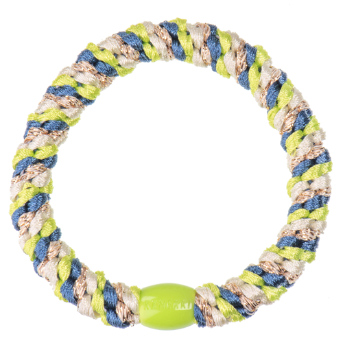 Bon dep kknekki, hår elastikker, elastik armbånd, Indigo Lime glitter