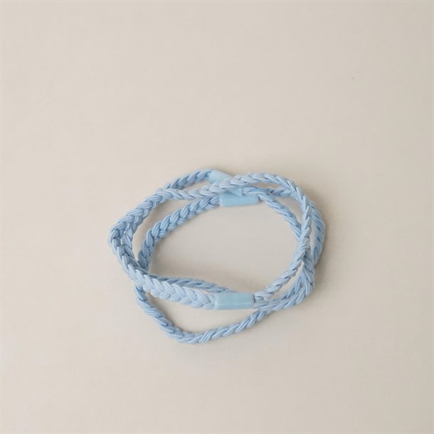 Titteboo - 3pak Weave Elastic - Sky Blue，Hårelastikker，scrunchie,elastikker