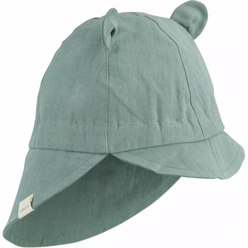 Liewood Eric sun hat sea blue, sommerhat solhat, børne hat, babyhat