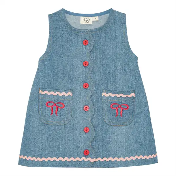 Floess - Hazel Dress - Mid Blue Rinse