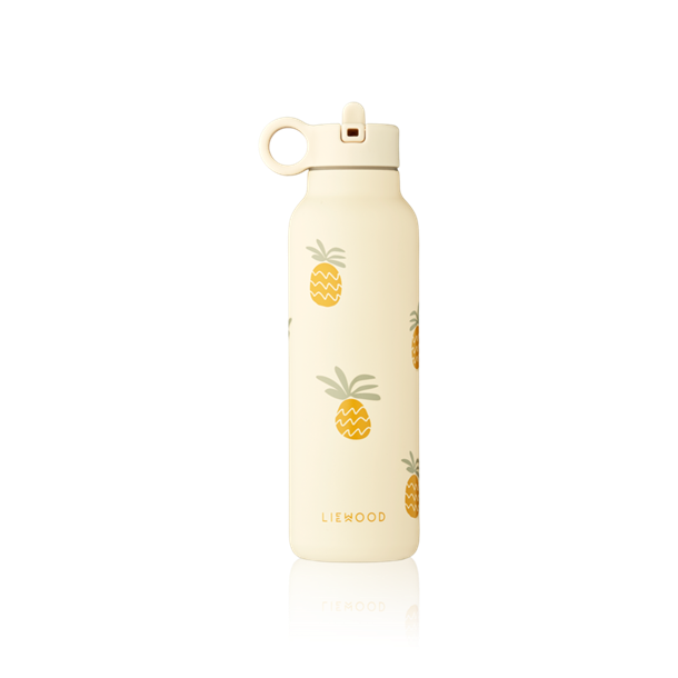 Liewood - Falk Drikkedunk (500 ML) - Pineapples / Cloud cream, Drikkedunk, drikkedunk med sugerør, vandflaske med sugerør 

Falk vandflasken er lavet af det bedste kvalitetsstål på markedet – førsteklasses 18/8-stål. Den er isoleret og holder indholdet både koldt og varmt.