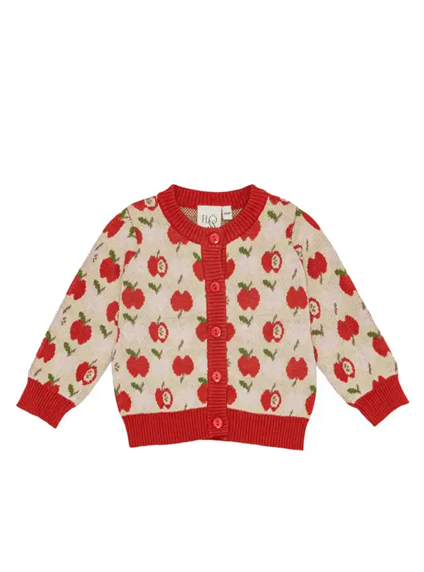 Floess - Apple Knit Cardigan -  Red Apple